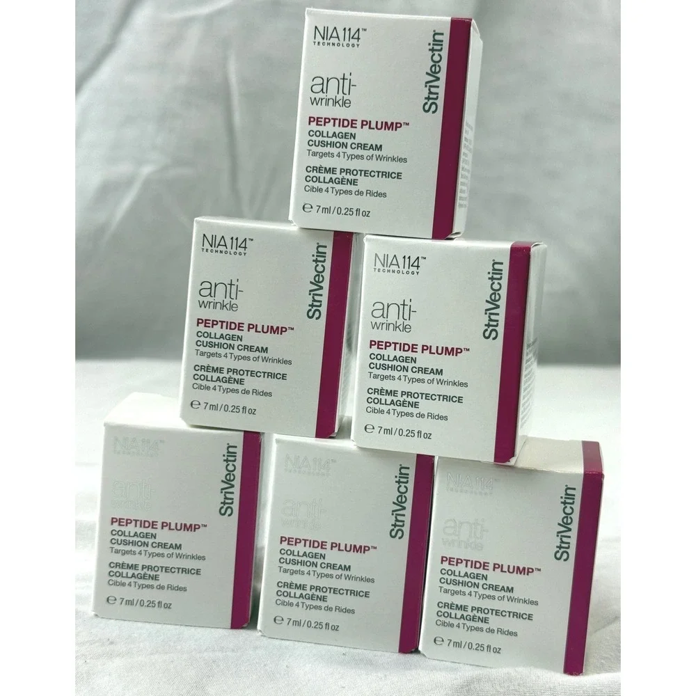 StriVectin Anti-Wrinkle Peptide Plump Collagen Cushion Cream 6pk 1.5oz Total NIB